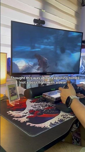 Solving intricate puzzles❌ Spamming dodge and hoping the bear misses ✅Rise of the Tomb Raider #viral