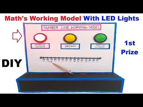 number line working model for maths exhibition - diy - craftpiller - maths tlm - maths project