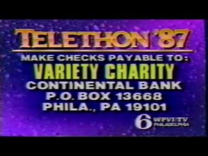 Retro Telethon 87 Commercial 1987 WPVI TV 6 Philadelphia