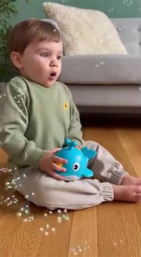 Baby's Adorable Reaction to Sudden Burst of Bubbles