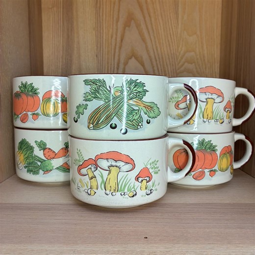 1970s Iconic Ceramic Soup Mug Bowls UK Shell Petrol Station Promotion - Etsy UK