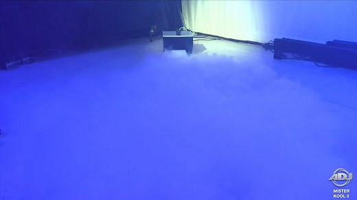 ADJ Mister Kool II is a portable, yet affordable, low-lying professional fog machine. Just add regular ice and water based fog juice. Now better than ever with a more powerful heater (700W) and only a 3 minute warm-up time. Includes timer remote. US $179.99. Learn more: https://www.adj.com/mister-kool-ii | ADJ Lighting