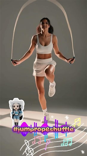 Jumprope in shuffle dance style