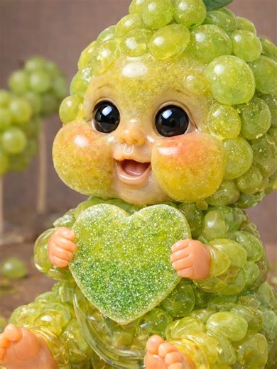 Delicious Green Grapes Baby Eating ASMR