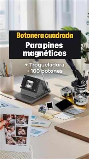 Empieza hoy tu propio negocio con la Máquina Botonera Cuadrada 50mm 🚀