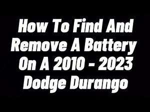 How to locate the battery on 2010-2023 Dodge Durango!