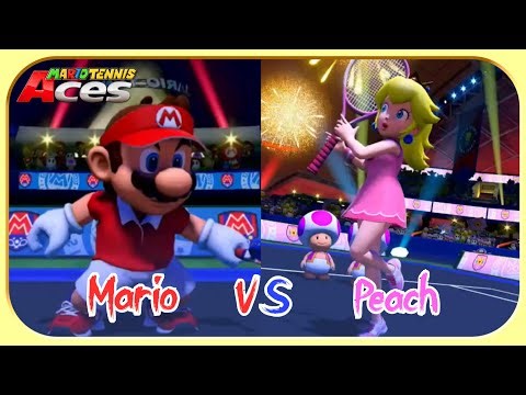 Mario VS Princess Peach - Mario Tennis Aces Gameplay (No Commentary)