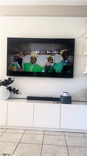 Custom made white tv stand