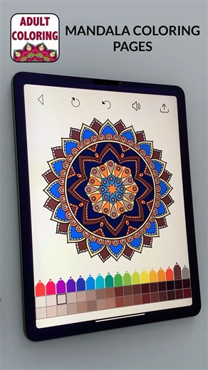 Mandala Coloring Book For Adults #adultcoloring #shorts #coloringbook #relax #new #drawing #art
