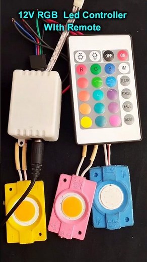 12V RGB Led controller with with remote💠💡12V RGB Led controller with cob led conection