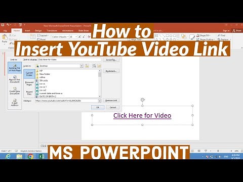 How to Insert YouTube Video Link in PowerPoint Presentation | How to Embed YouTube Video Link in Ppt