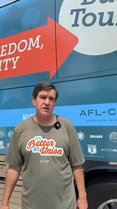 Iowa Federation of Labor, AFL-CIO President Charlie Wishman is right: the big ugly bill’s cuts to health care and food assistance will be devastating for working families. On the #BetterInAUnion bus tour, workers nationwide are standing up and fighting back ✊ | AFL-CIO