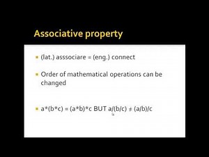 What is the associative property?