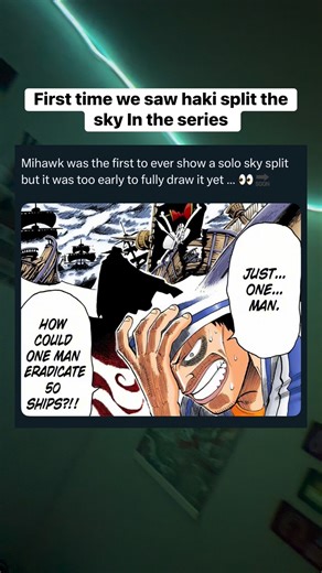 113K views · 184 reactions | Mihawk was the first to ever show a solo sky split but it was too early to fully draw it yet ... #onepiece | Wano7arc | Facebook