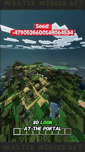 Village With Massive Cave Below – Perfect for Mining 🔥 Minecraft Bedrock #minecraft