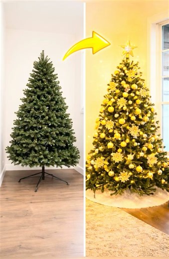 Wait for the Christmas Tree Glow-Up 🎄✨| Christmas tree transformation | DIY