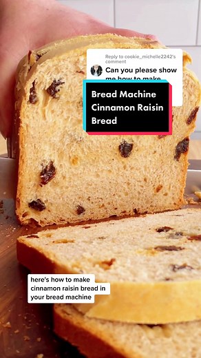 Replying to @cookie_michelle2242 Bread Machine Cinnamon Raisin Bread. #breadmachine #cinnamonraisinbread #breadrecipe