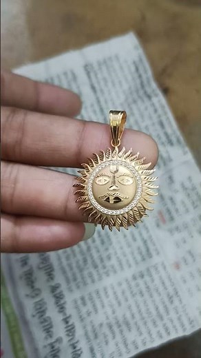 surya Dev gold locket with weight and pick|| light weight Gold pendant