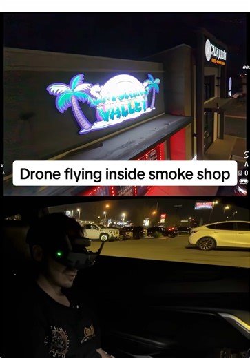 Part 1- POV you’re a fly🪰going into a smoke shop and you're trapped🤣 at smoking valley #small #drone #fyp #fy #smoke