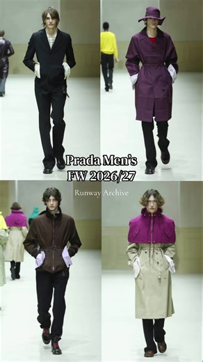 Prada Men’s FW 26/27 Hierarchies shift: traditional garments are redesigned through displacement. Full analysis on: frunwayarchive.substack.com #menswear #fashionweek #runway #prada #fashiontiktok
