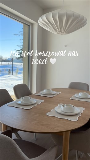 • DOM W KOSAĆCACH 9N • BUDOWA • KOSZTY • on Instagram: "Jest idealny 🤍🌸 #jadalnia #stół #wnętrza #table #homeinspo stół do jadalni stół rozkładany stół 200 cm stół 280 cm stół z fornirem dębowym stół dębowy zaokrąglony blat prosta forma minimalistyczna jadalnia funkcjonalne wnętrza naturalne materiały idealny odcień dębu JYSK MARSTRAND dining table extendable dining table oak veneer dining table rounded dining table Scandinavian design minimalist dining room wooden table modern home interior"