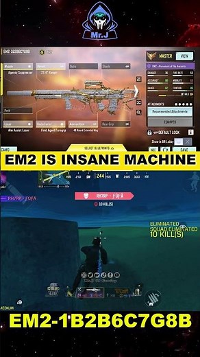 🔥 NO RECOIL + HIGH DAMAGE DOMINANCE! | BEST EM2 GUNSMITH CODM BR 🔥