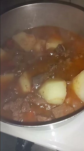 #today we make potato and beef with spaghetti your welcome to our# food#