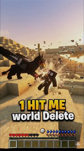 1 hit = world deleted 😱#minecraft #shorts
