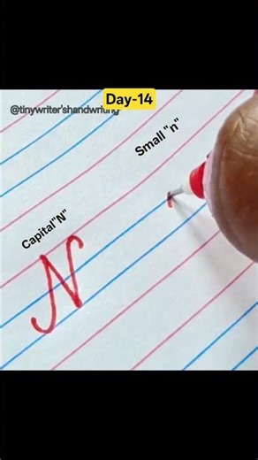 Struggling with Cursive N? Fix It FAST ✍️ Day 14 Handwriting Practice