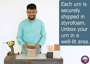 LifeSong Milestones Custom Wooden Cremation Urn Box for Human Ashes Loss Of Loved One (When Tomorrow Starts Bereavement) 4.5x4.5x4.75 Small Memorial Keepsake Urn Box holds 49 cu.in