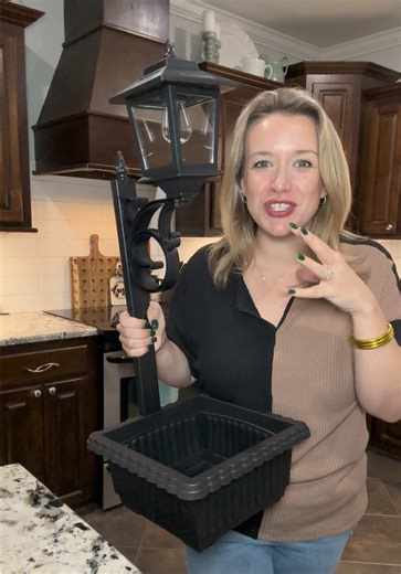 Solar Post Lamp with Planter for Outdoor Spaces