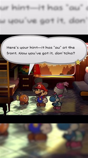 It Begins With “Au” #papermario #gaming #shorts