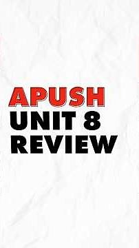 ONE MINUTE Review #apush Unit 8