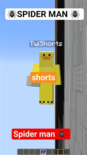 SPIDER MAN SPIDER MAN 🕷 IN MINECRAFT GAME 🎮 #shorts #gaming #viral #youtubeshorts