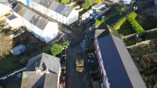 Watch: aerial footage by Jamie Jenkins of Cwmtillery in Abertillery after the landslide. | South Wales Argus