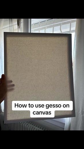 How to use gesso on canvas ! Gesso is like the primer you use for make up 🤓 The colours will appear more vibrant ✨ Gesso can also protect the canva making it less absorbant #gesso #howto #canva #asmrbrushing #brush #tiktokmademebuyit