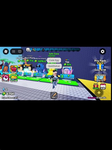 Code Egg and GoldStatue working codes in sail for brainrots