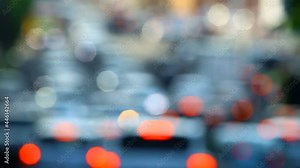 Peak hour. Traffic jam. Traffic congestion. Blurred footage. Stock Video