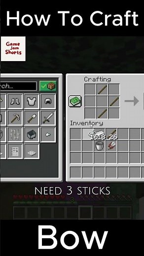How To Craft Bow #minecraft #shorts