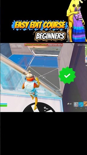EASY EDIT COURSE AND AIM PRACTICE MAP BEGINNERS🚸✅ #fortnitepractice #fortnitemap #fortnitebeginner