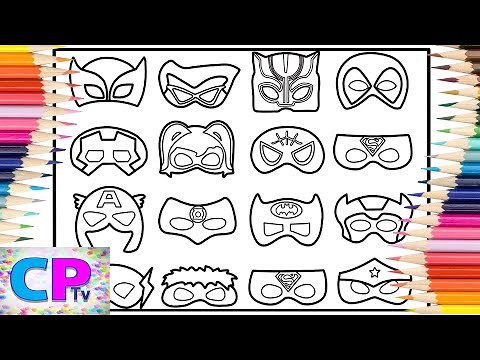 Superhero Mask Set/Who Wants to Wear a Superhero Mask?Calming by Colors/Drawing Art/Uplifting Music