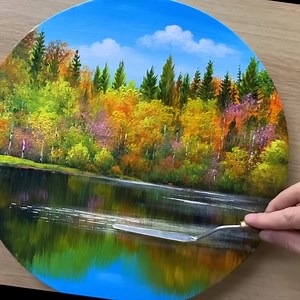 1.8K views · 94 reactions | Acrylic / Lake Painting | Art Skills | Facebook