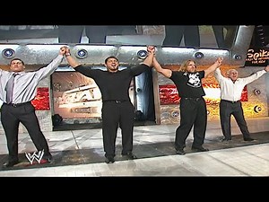 Evolution Attack Benoit & Edge Before Tag Team Main Event! - Raw April 19 2004