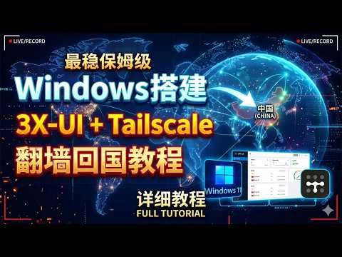 windows 搭建3X UI+tailscale 翻墙回国网络