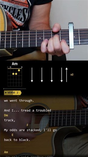 Back to black (Amy Winehouse) | Easy Guitar Tutorials with Chords & Lyrics