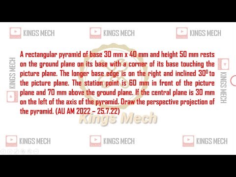 perspective projection of rectangular pyramid