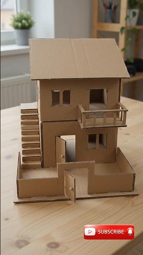 How to Make a Cardboard House 🏠 | DIY Cardboard House Tutorial | #cardboardcraft #house