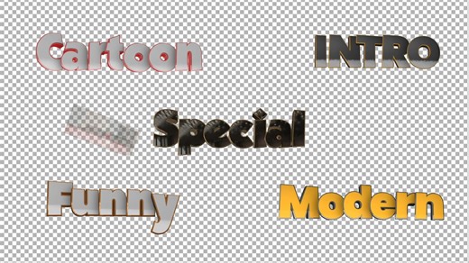 AE脚本-120个三维文字标题动画预设 3D Letters Animator