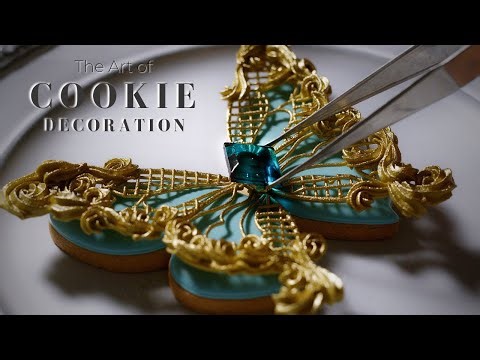4K Healing ASMR Cookie Decorating Video | Butterfly