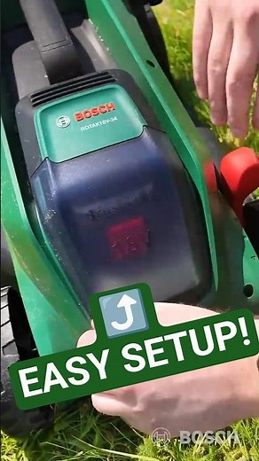 Quick & EASY! Setting Up The Bosch ROTAK18V-32 Mower! 🏡 | #shorts #gardening #lawnmower